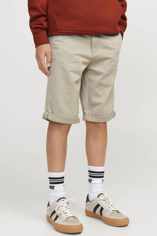 Jack & jones JUNIOR chino bermuda JJIBOWIE beige Korte broek Jongens Stretchkatoen 152 - Foto 3