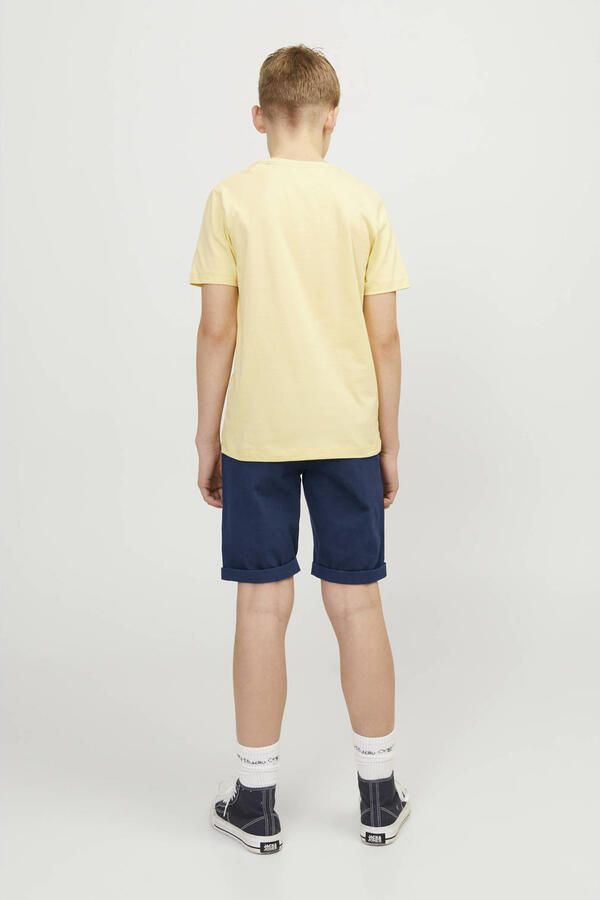 Jack & jones JUNIOR chino short JPSTDAVID JJCHINO navy blazer Korte broek Blauw Jongens Stretchkatoen 128