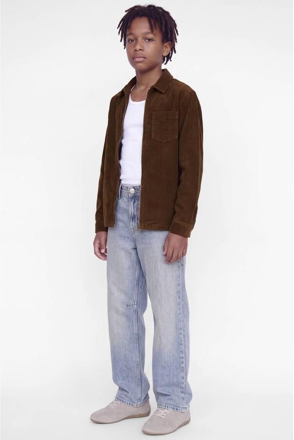 JACK & JONES JUNIOR corduroy overhemd bruin Effen - Foto 2