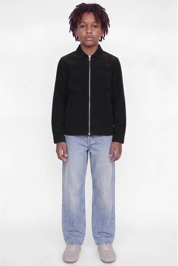 JACK & JONES JUNIOR corduroy overhemd zwart Effen - Foto 2
