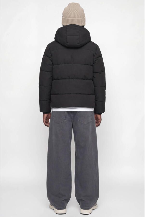 JACK & JONES JUNIOR gebreide gewatteerde winterjas zwart - Foto 2