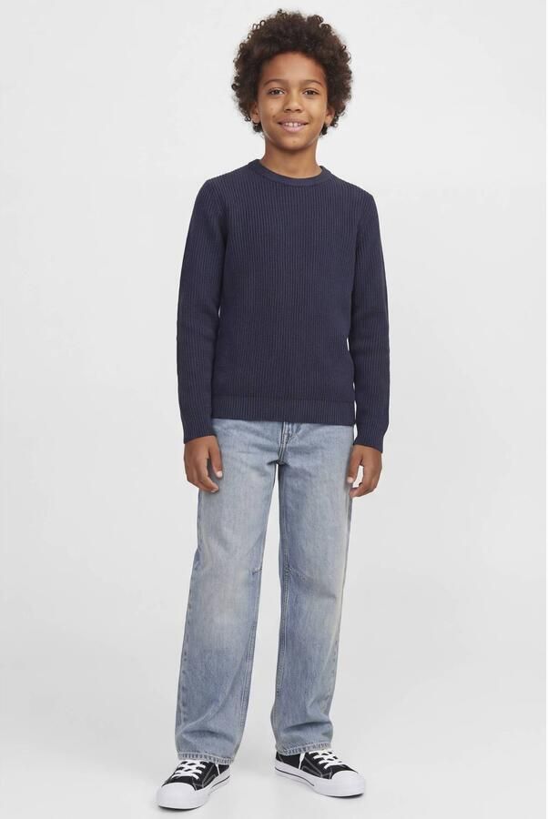 JACK & JONES JUNIOR gebreide trui donkerblauw Jongens Acryl Ronde hals - Foto 2