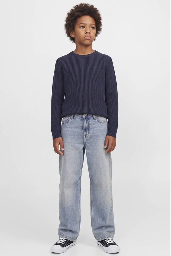 JACK & JONES JUNIOR gebreide trui donkerblauw Jongens Acryl Ronde hals - Foto 3