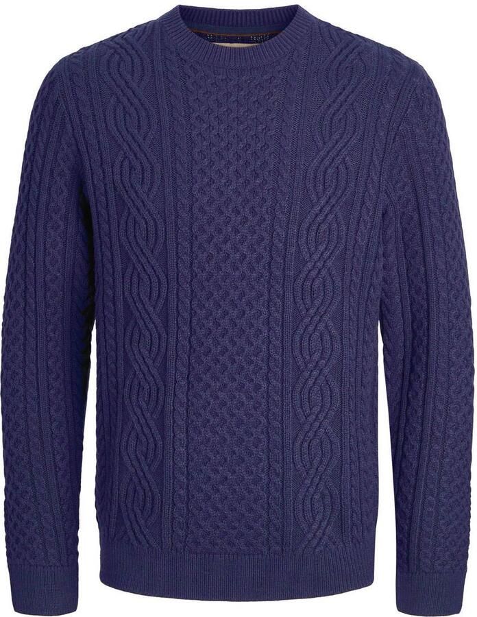 Jack & jones Regular fit gebreide pullover met structuurmotief model 'Sean'