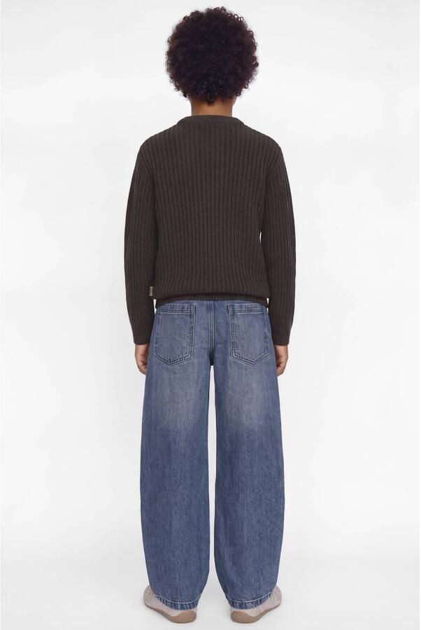 JACK & JONES JUNIOR gebreide trui donkerbruin Jongens Acryl Ronde hals - Foto 2