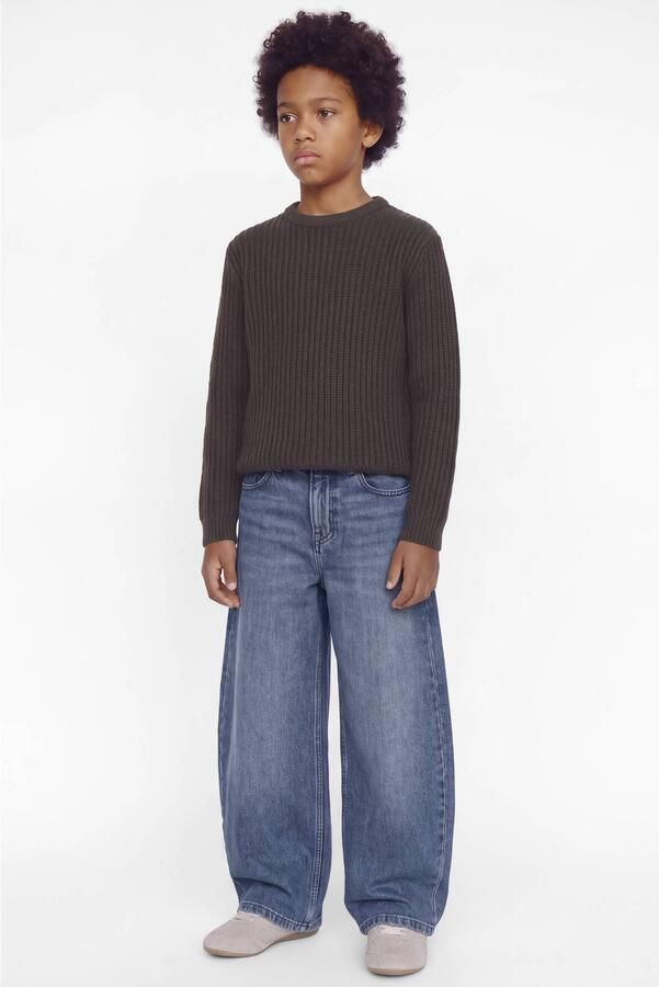 JACK & JONES JUNIOR gebreide trui donkerbruin Jongens Acryl Ronde hals - Foto 3