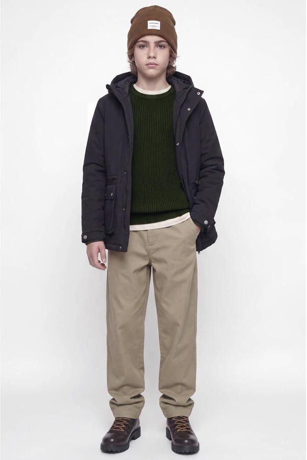 JACK & JONES JUNIOR gebreide trui donkergroen Jongens Acryl Ronde hals - Foto 3