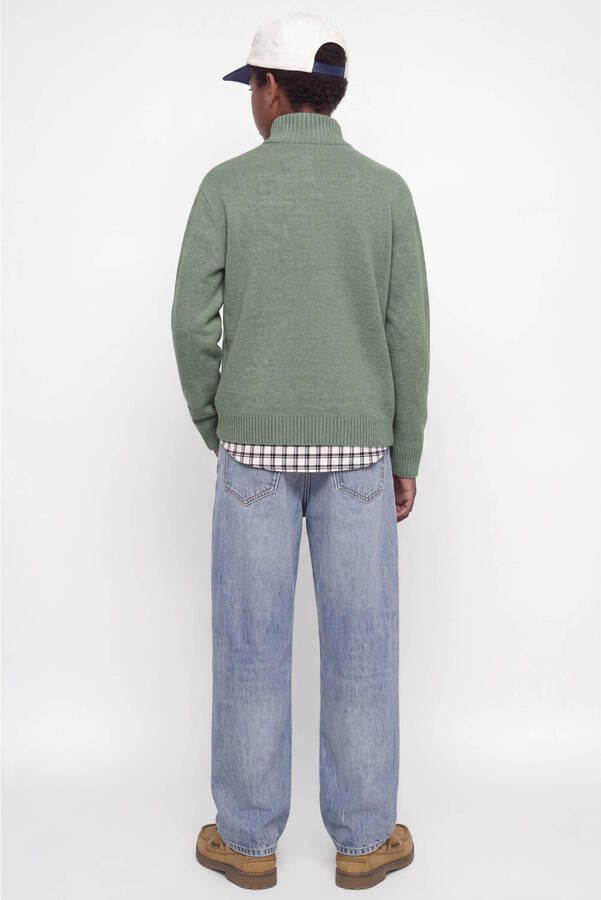 JACK & JONES JUNIOR gebreide trui met borduursels groen - Foto 3