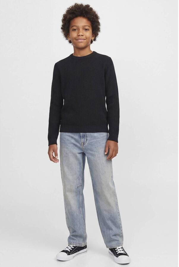JACK & JONES JUNIOR gebreide trui zwart Jongens Acryl Ronde hals Effen - Foto 2