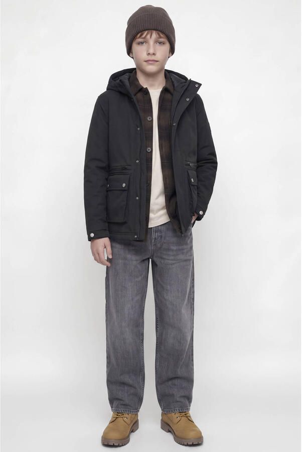 JACK & JONES JUNIOR gebreide winterparka zwart - Foto 2