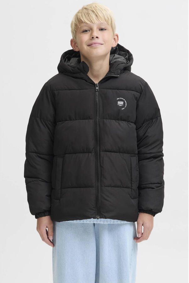 Jack & jones Maze Logo Hood Puffer Jas Junior - Foto 3