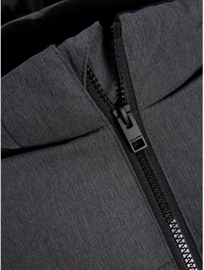 JACK & JONES JUNIOR gewatteerde winterjas antraciet Grijs Jongens Polyester Capuchon - Foto 2