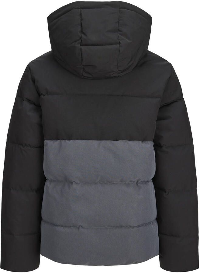 JACK & JONES JUNIOR gewatteerde winterjas grijs