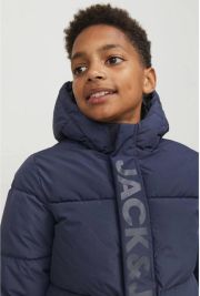 JACK & JONES JUNIOR gewatteerde winterjas JCOSPEED donkerblauw - Thumbnail 2