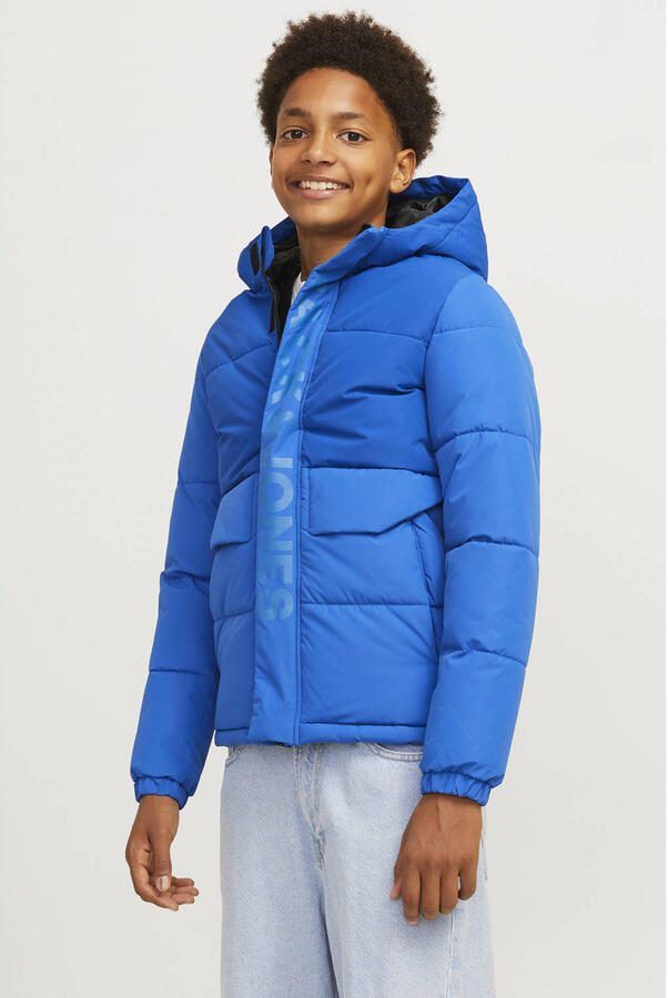 JACK & JONES JUNIOR gewatteerde winterjas JCOSPEED kobaltblauw - Foto 3