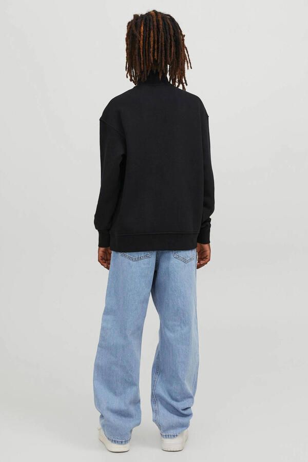 Jack & Jones Junior Relax fit jeans JJIALEX met Baggy Fit en hoge taille Slijtage-effecten modieus relaxed fit denim