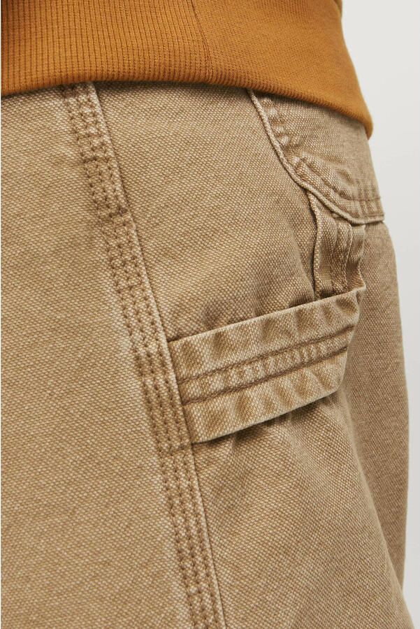 Jack & jones JUNIOR high waist loose fit jeans JJIALEX JJCARPENTER tigers eye Bruin Jongens Katoen 128