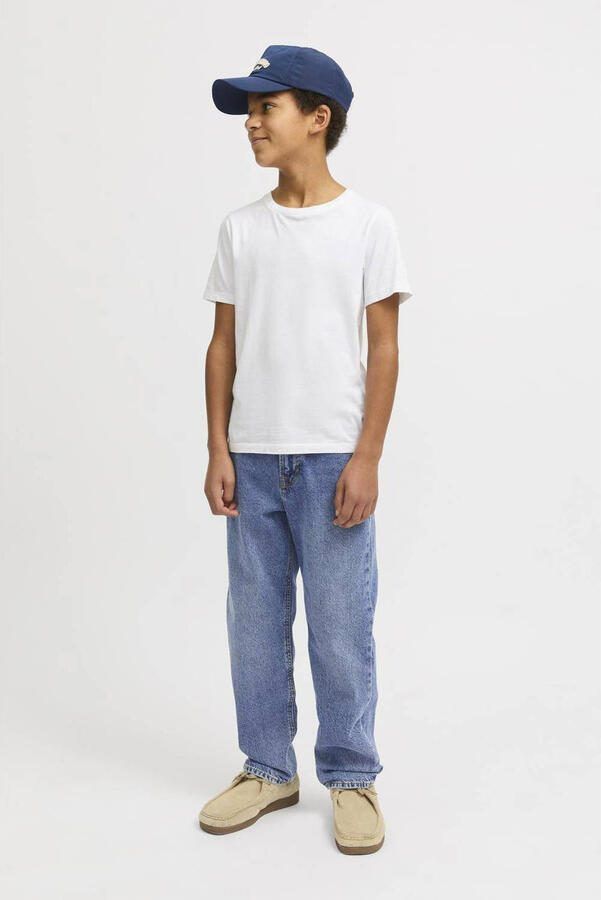 Jack & Jones Junior Relax fit jeans JJICHRIS met slijtage-effecten en hoog draagcomfort