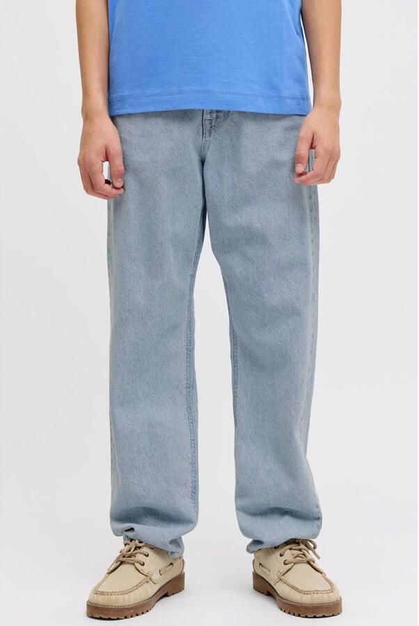 JACK & JONES JUNIOR high waist relaxed fit jeans medium blue denim