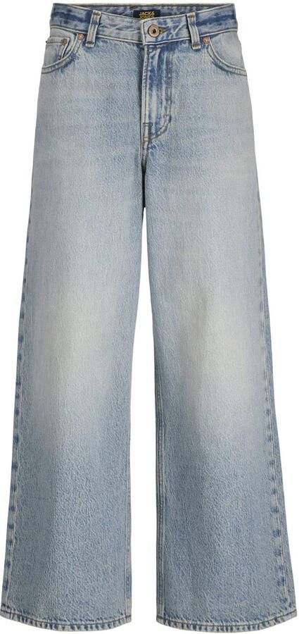 JACK & JONES JUNIOR high waist wide leg jeans light blue denim - Foto 4