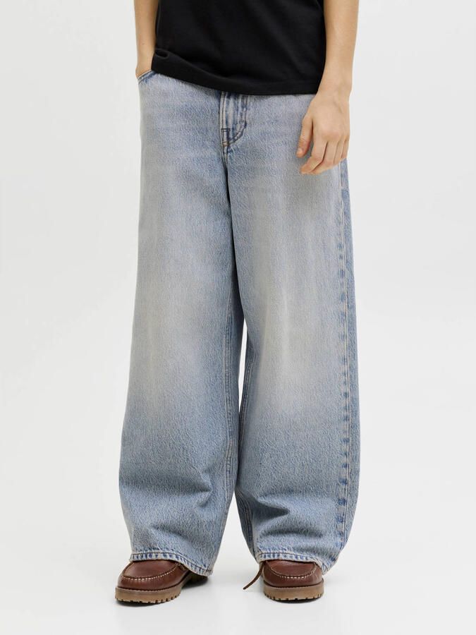 JACK & JONES JUNIOR high waist wide leg jeans light blue denim - Foto 2