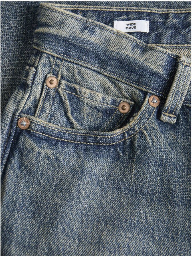 JACK & JONES JUNIOR high waist wide leg jeans medium blue denim