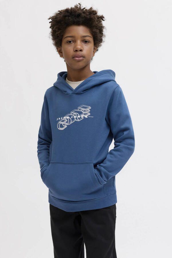 JACK & JONES JUNIOR hoodie blauw - Foto 3