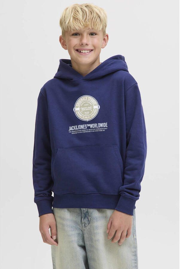 JACK & JONES JUNIOR hoodie donkerblauw