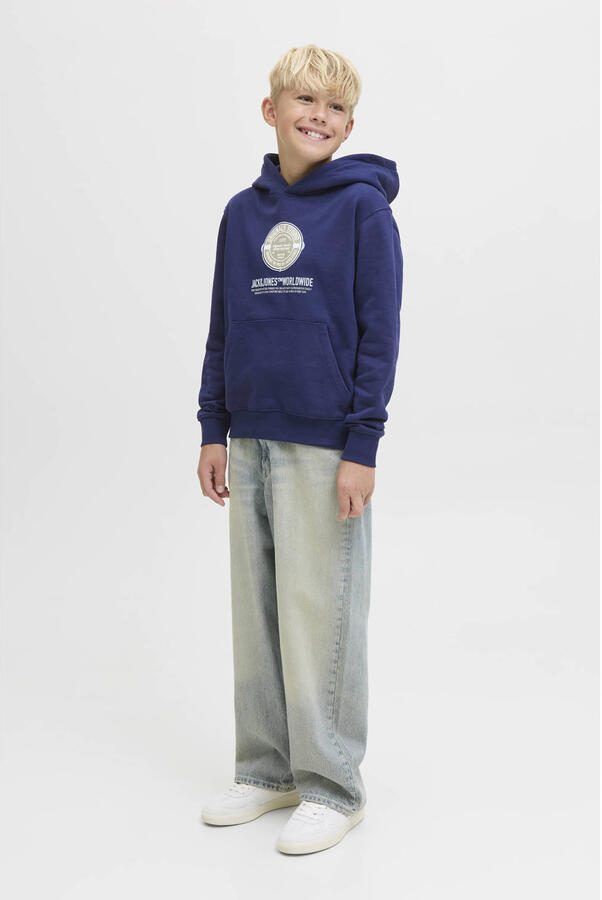 JACK & JONES JUNIOR hoodie donkerblauw - Foto 3