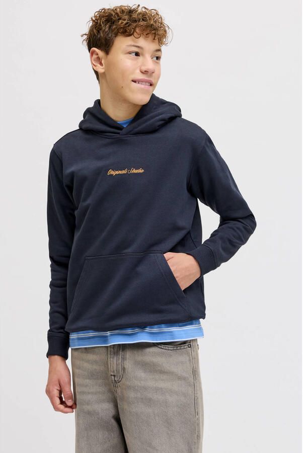 JACK & JONES JUNIOR hoodie donkerblauw