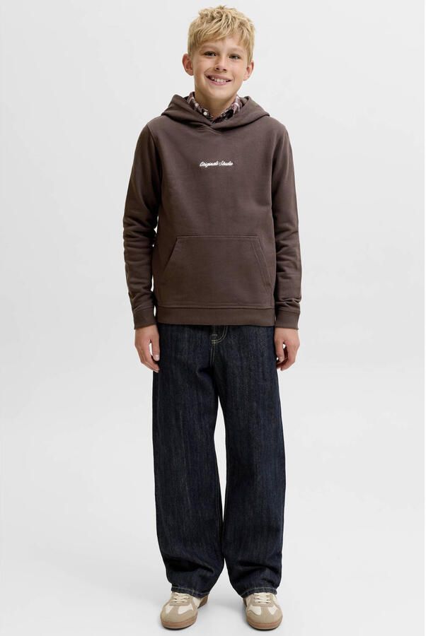 JACK & JONES JUNIOR hoodie donkerbruin - Foto 2