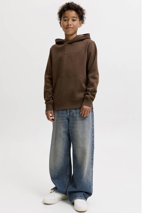 JACK & JONES JUNIOR hoodie donkerbruin - Foto 3