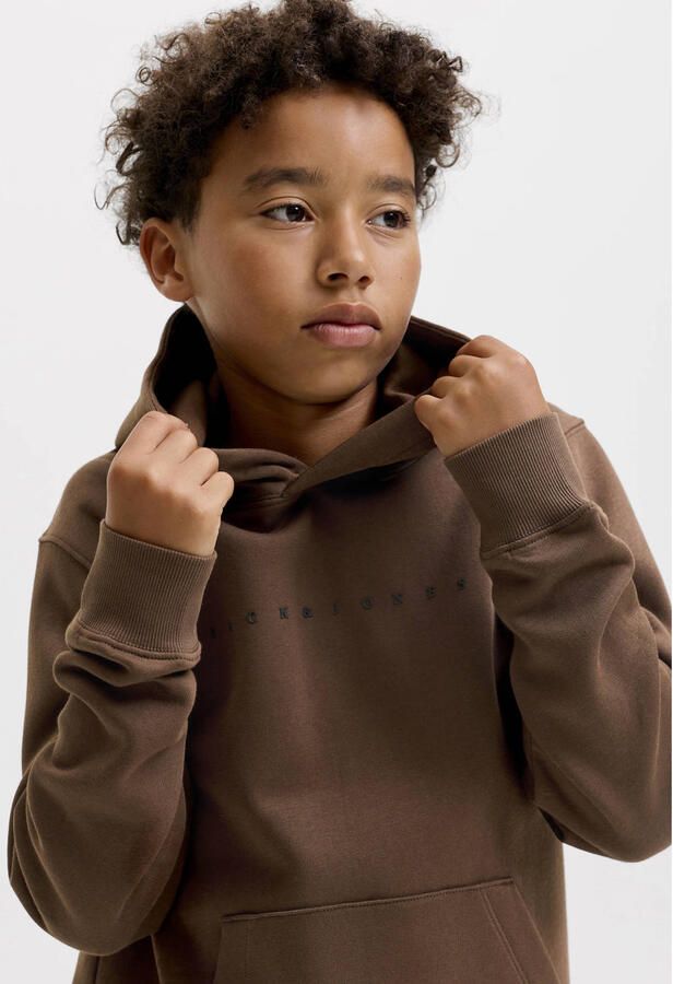 JACK & JONES JUNIOR hoodie donkerbruin - Foto 2