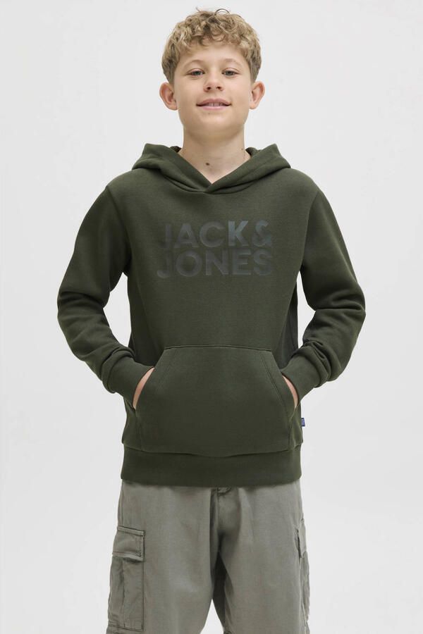 Jack & Jones Junior Hoodie JJECORP met print kangoeroezak onderhoudsvriendelijk - Foto 2