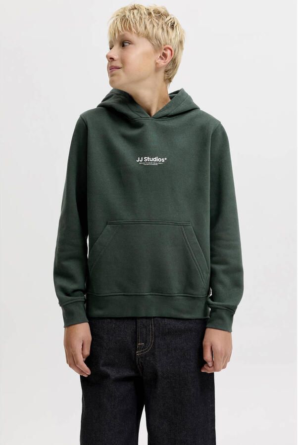 JACK & JONES JUNIOR hoodie donkergroen