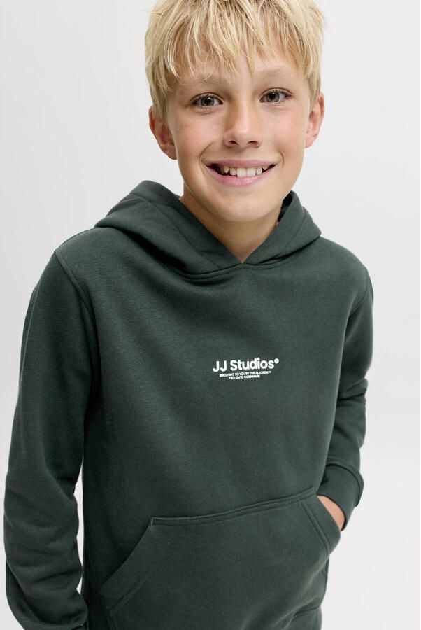 JACK & JONES JUNIOR hoodie donkergroen - Foto 3