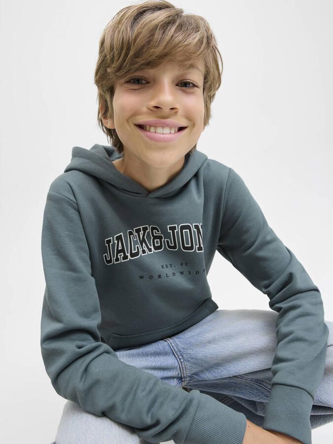 Jack & Jones Junior Hoodie JJECALEB VARSITY SWEAT HOOD NOOS JNR - Foto 2