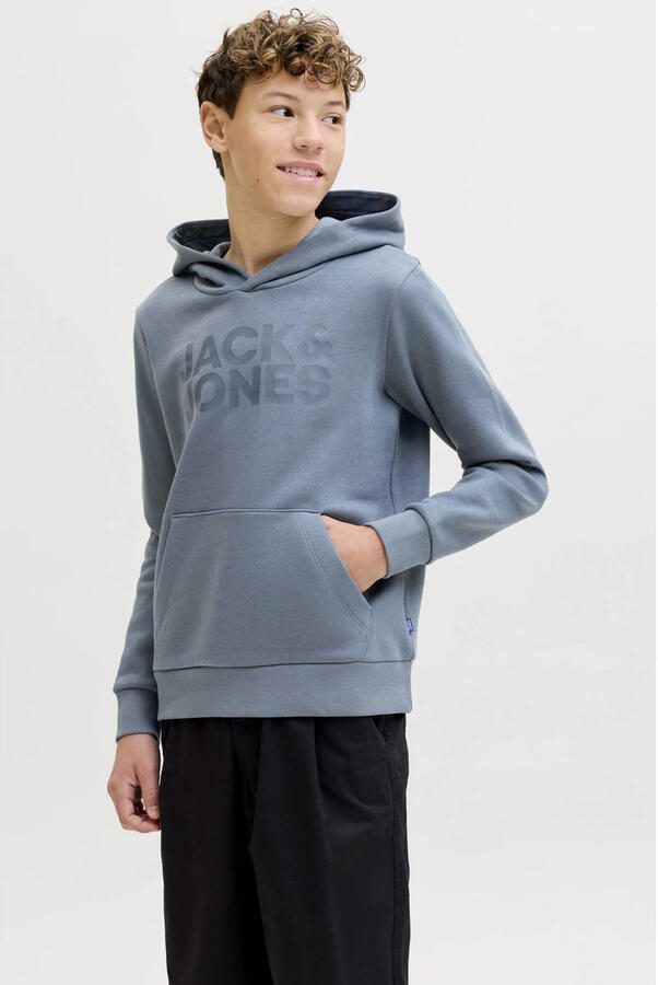 JACK & JONES JUNIOR hoodie grijsblauw