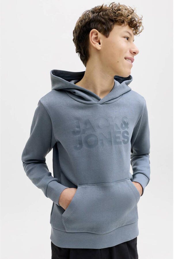 JACK & JONES JUNIOR hoodie grijsblauw - Foto 2