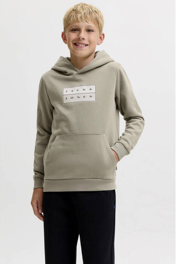 JACK & JONES JUNIOR hoodie grijsgroen