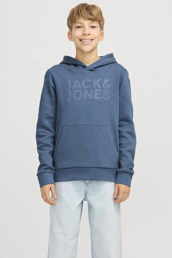 Jack & Jones Junior Hoodie JJECORP met print kangoeroezak onderhoudsvriendelijk - Foto 2