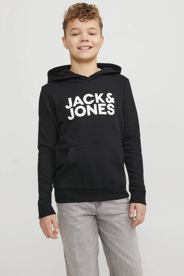 Jack & Jones Junior Hoodie JJECORP met print kangoeroezak onderhoudsvriendelijk - Foto 3