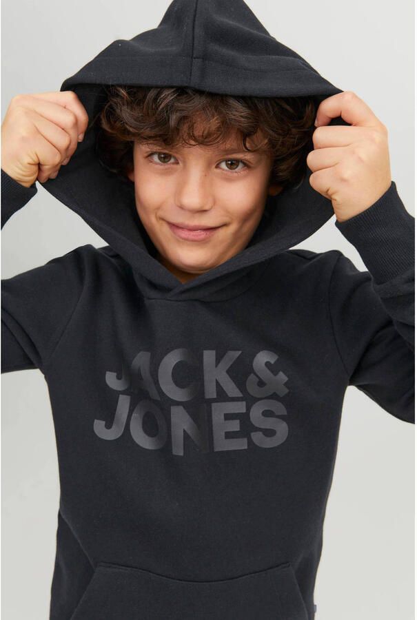 Jack & Jones Junior Hoodie JJECORP met print kangoeroezak onderhoudsvriendelijk - Foto 2