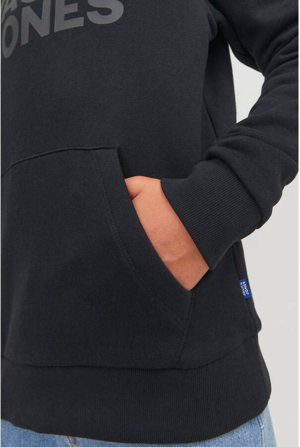 Jack & Jones Junior Hoodie JJECORP met print kangoeroezak onderhoudsvriendelijk - Foto 2