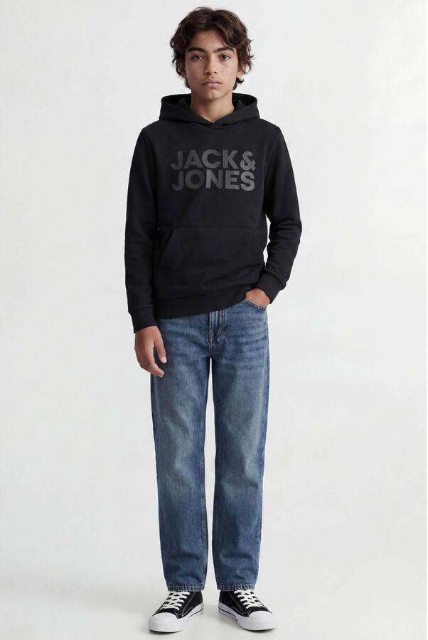 Jack & Jones Junior Hoodie JJECORP met print kangoeroezak onderhoudsvriendelijk