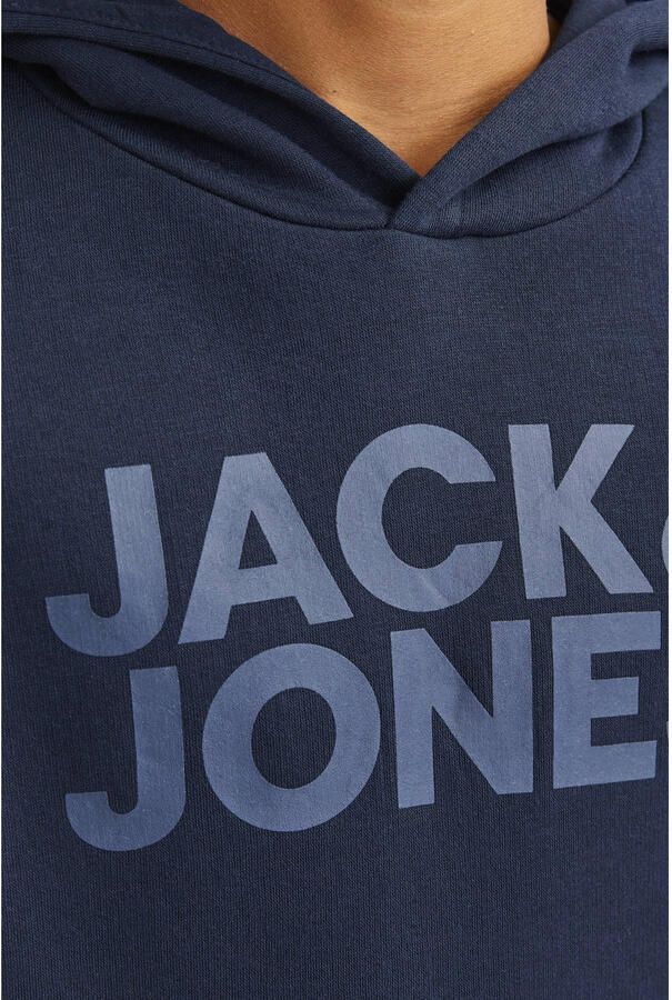Jack & Jones Junior Hoodie JJECORP met print kangoeroezak onderhoudsvriendelijk