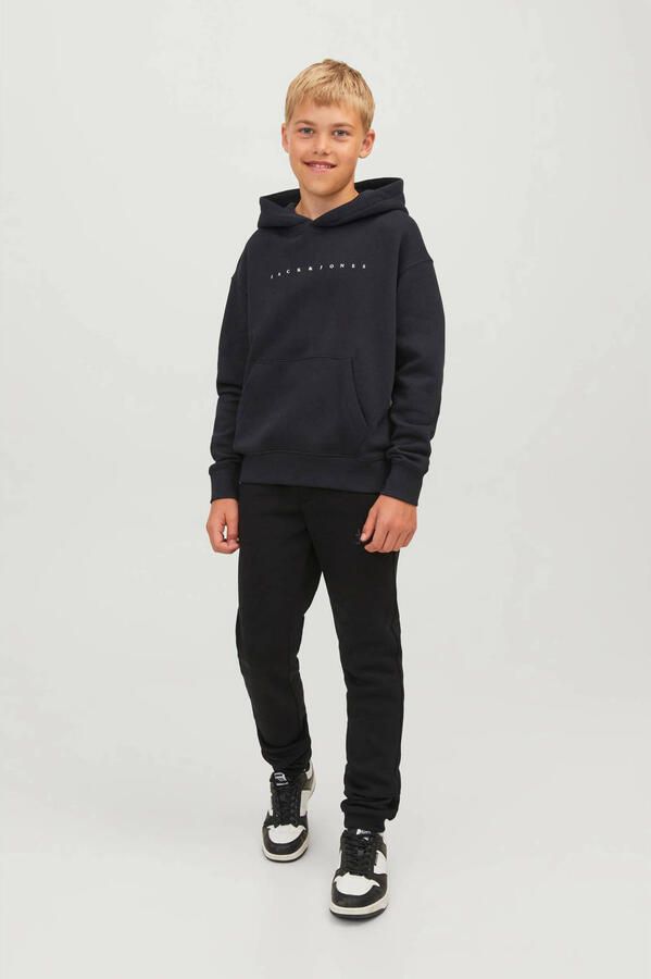 Jack & jones JUNIOR hoodie JJESTAR met logo zwart Sweater Logo 128 - Foto 2