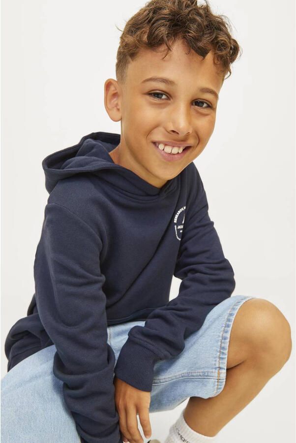 Jack & jones JUNIOR hoodie JJESWIFT met printopdruk donkerblauw Sweater 128 - Foto 2