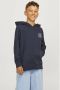Jack & jones JUNIOR hoodie JJESWIFT met printopdruk donkerblauw Sweater 128 - Thumbnail 1
