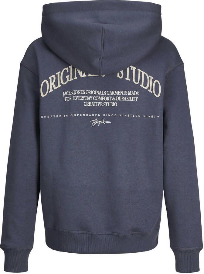 JACK & JONES JUNIOR hoodie JORFREDERIKSBERG MARGATE met backprint donkerblauw - Foto 2